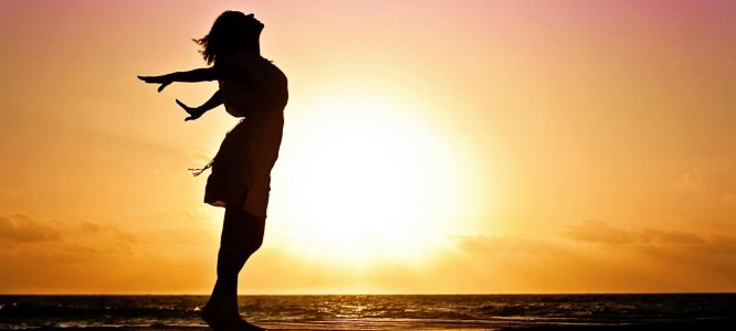 Lady in Beach Silhouette during Daytime Photography